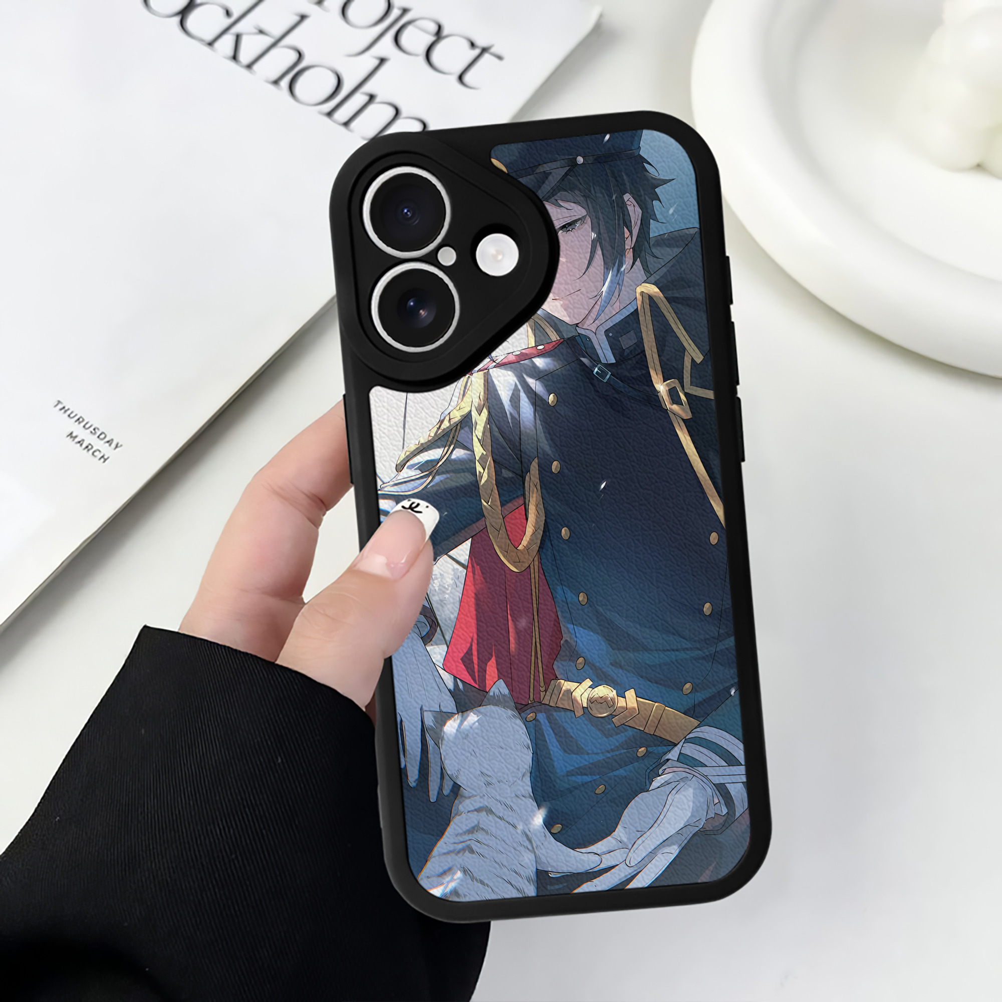 （画像用） 文豪ストレイドッグス Bungo Stray Dogs 【iPhone 16シリーズ対応】シリコンスマホケース（レザー調） 材質：シリコン